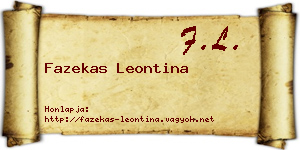 Fazekas Leontina névjegykártya